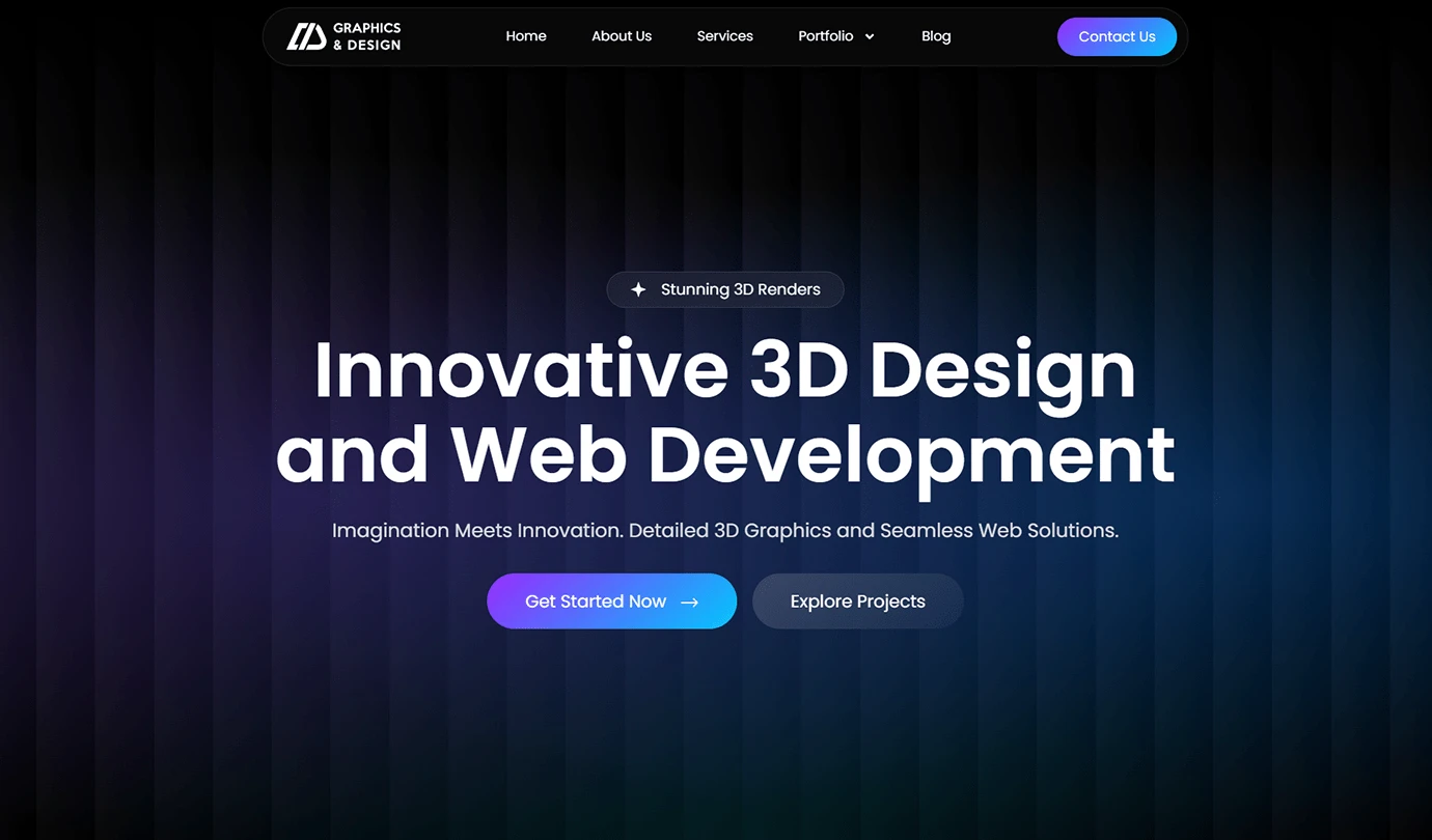 cid graphics & design website hero section
